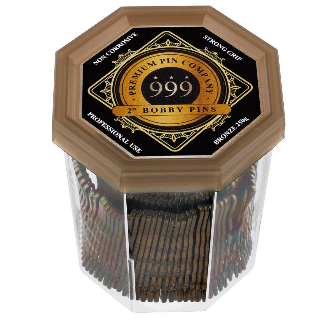 999 Premium Pin Company 250g <br>Bobby Pins 2″ <br>Bronze