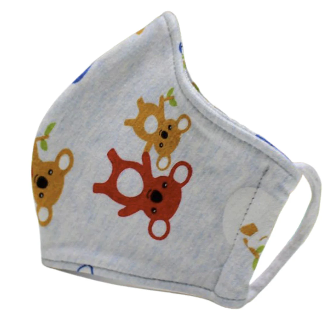ADULT Washable Face Mask <br>3 layer Antimicrobial cloth fabric <br>Grey Koala - Image 2