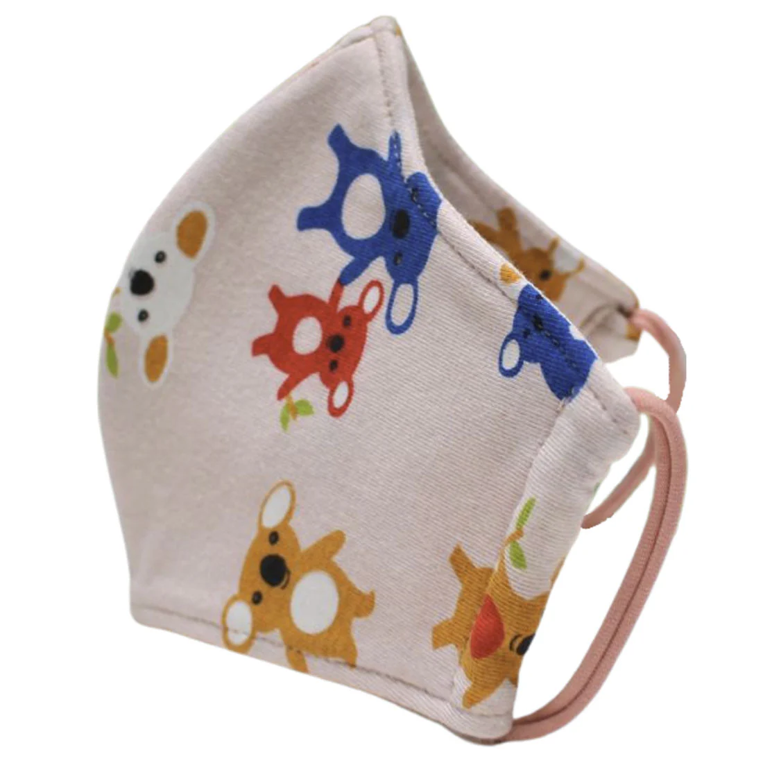 ADULT Washable Face Mask <br>3 layer Antimicrobial cloth fabric <br>Pink Koala