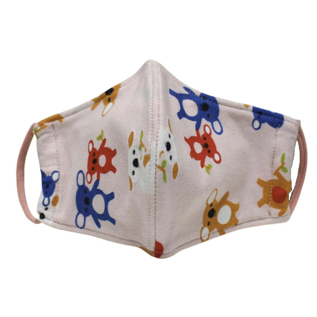 ADULT Washable Face Mask <br>3 layer Antimicrobial cloth fabric <br>Pink Koala - Image 2