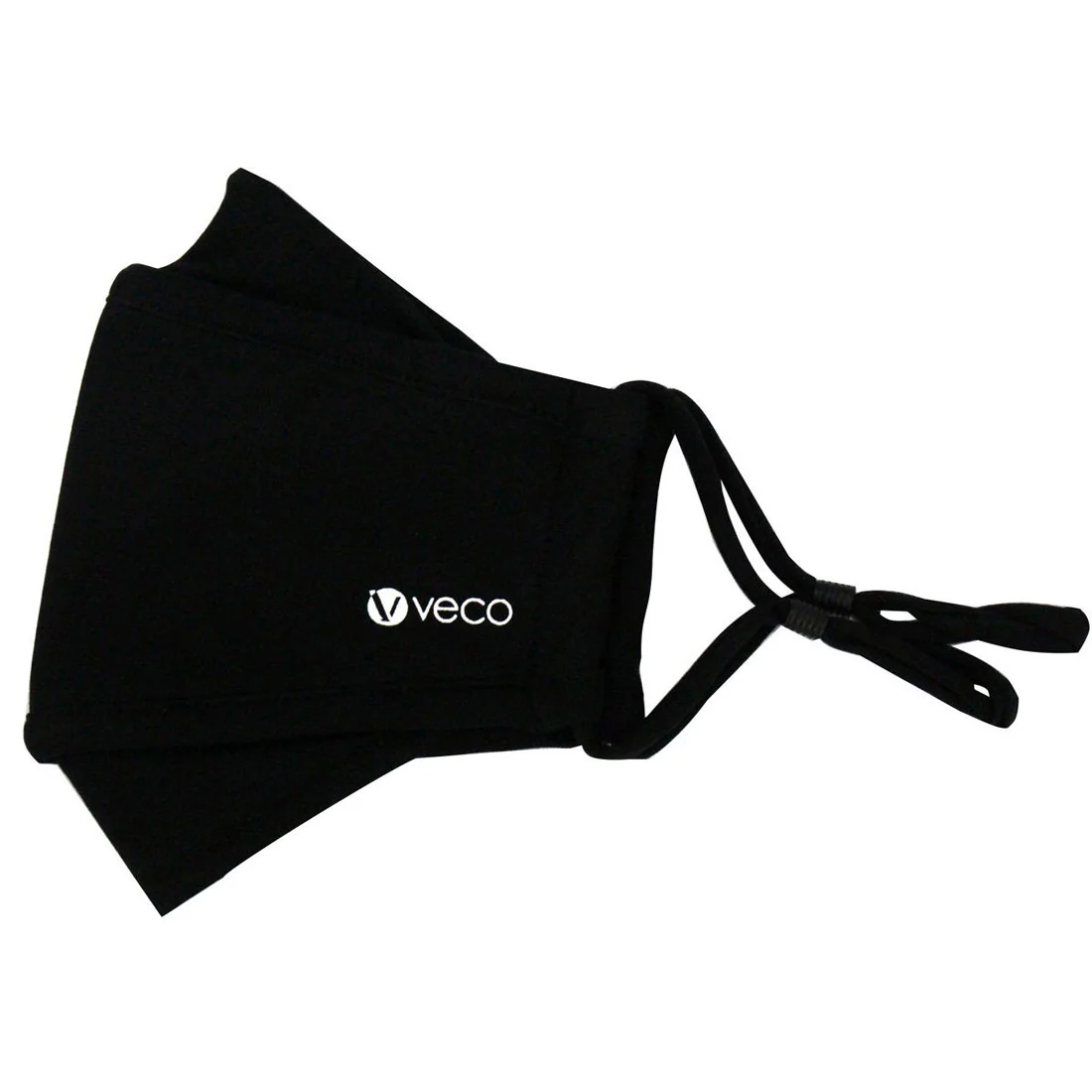 ADULT Washable Face Mask <br>3 layer ANTI-FOG & Antimicrobial cloth fabric <br>Black - Image 2