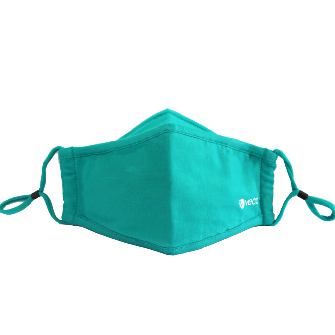 ADULT Washable Face Mask <br>3 layer ANTI-FOG & Antimicrobial cloth fabric <br>Teal - Image 4