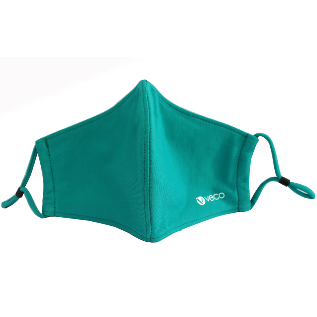 ADULT Washable Face Masks <br>3 layer Antimicrobial cloth fabric <br>Teal - Image 3