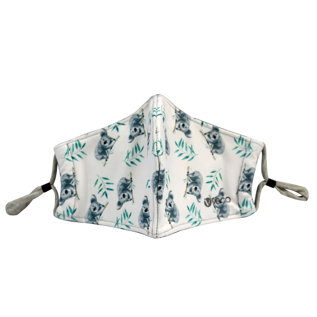 ADULT Washable Face Masks <br>3 layer Antimicrobial cloth fabric <br>White Koala - Image 3