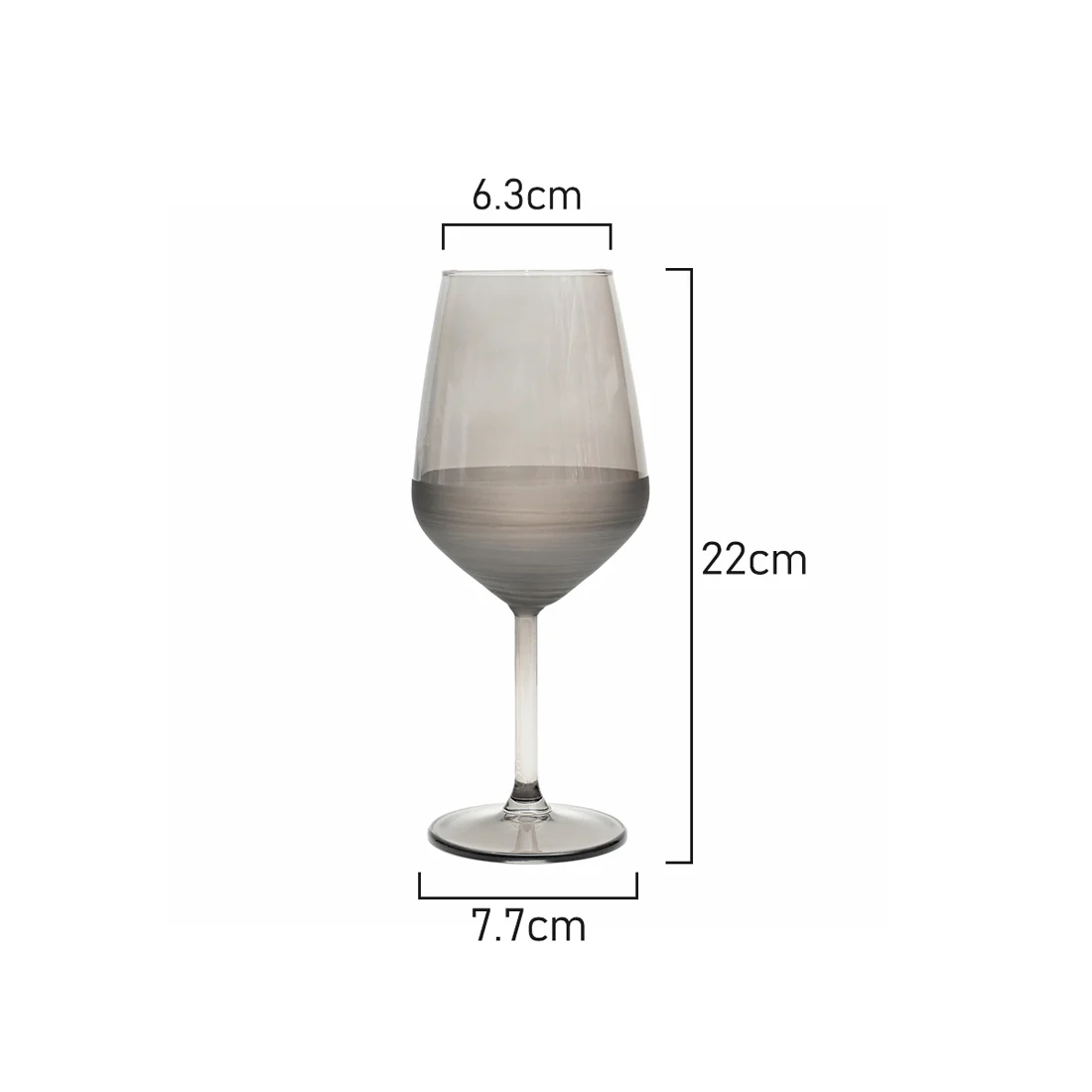 Art Craft Mia Matte Wine Glass Smoke <br>Set Of 4 <br>490ml - Image 3
