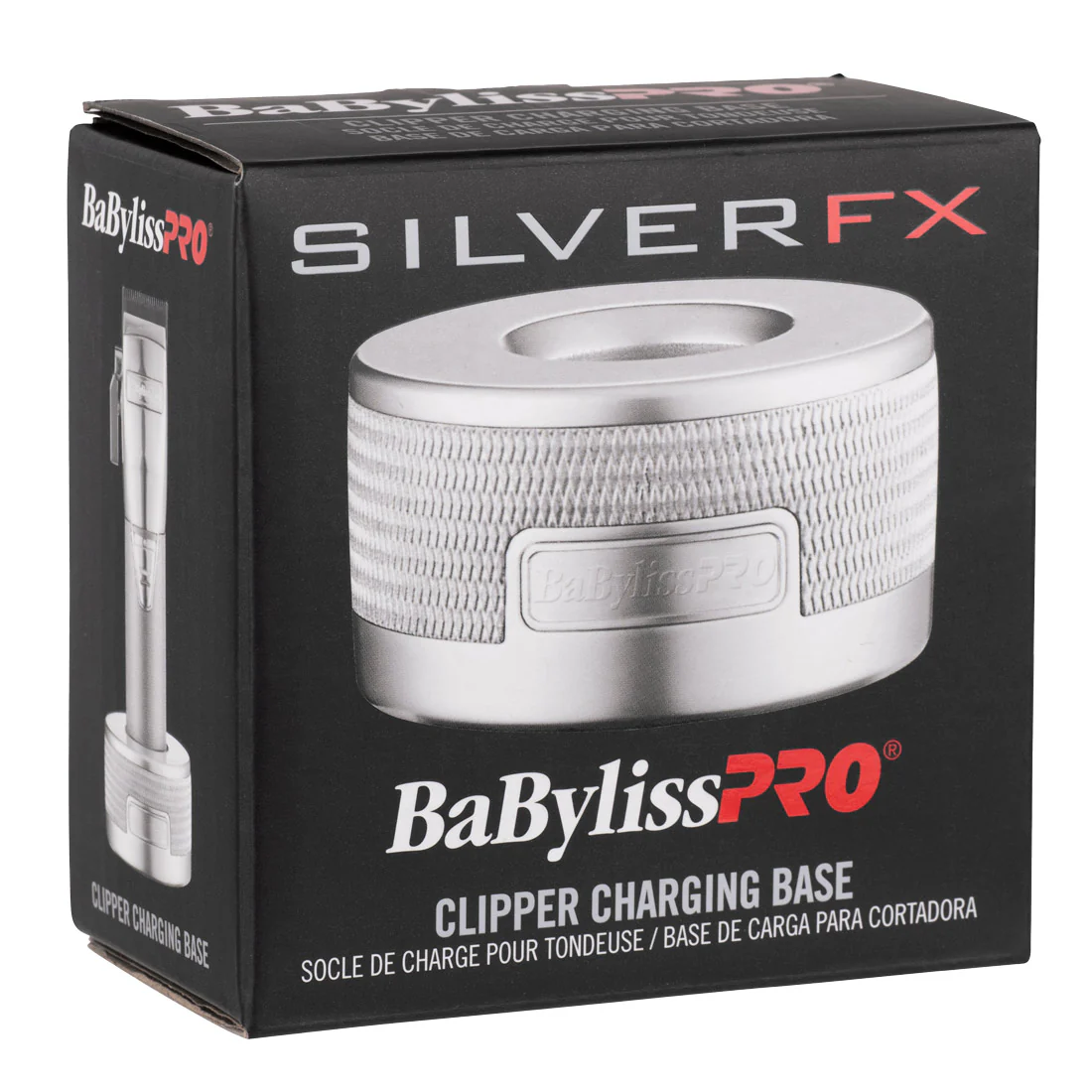 Babyliss PRO FX Hair Clipper Charging Base <br>Silver <br>Fit all BaBylissPRO hair clippers - Image 4