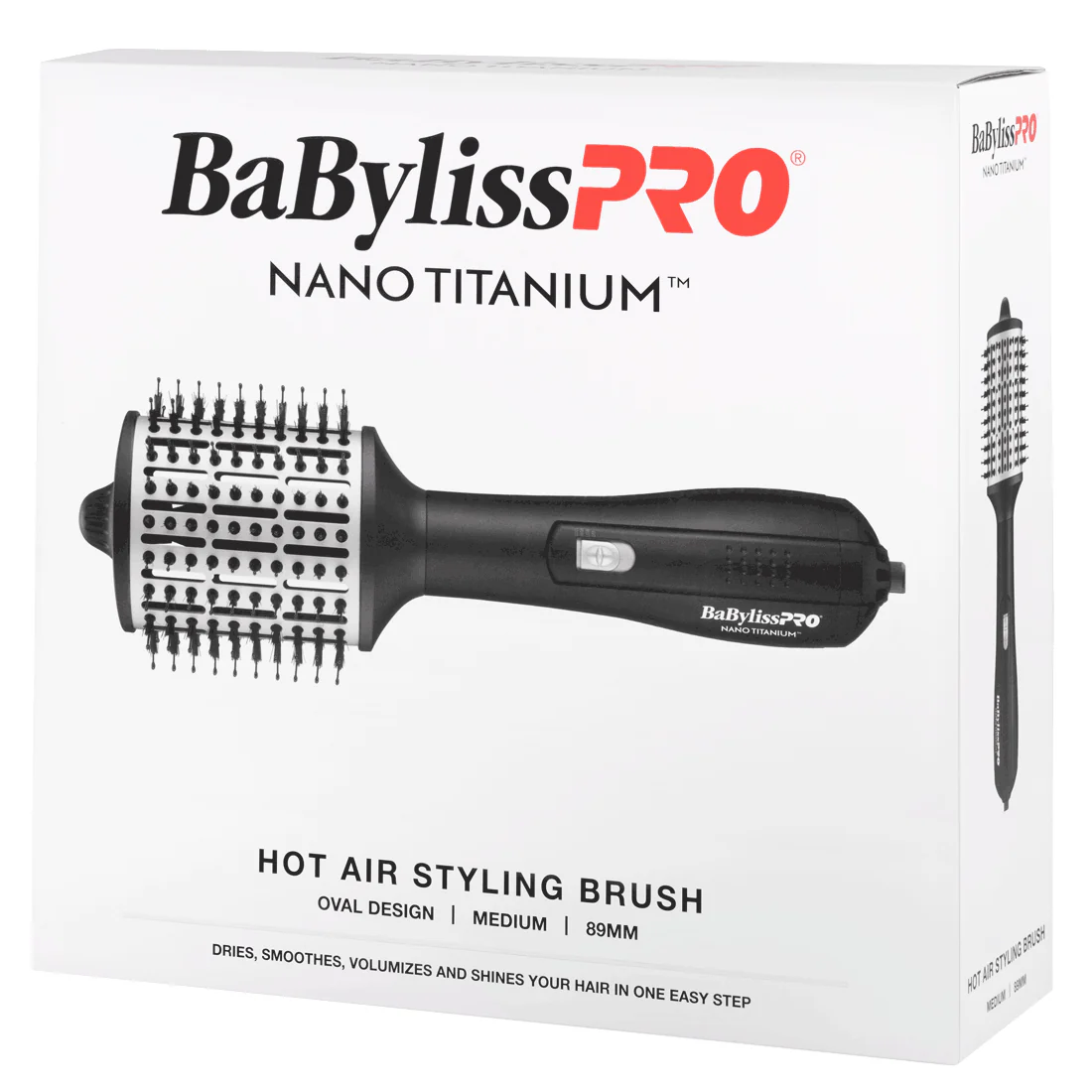 BaBylissPRO Oval Hot Air Brush <br>3.5" / 89mm <br>Three Temperature settings - Image 5
