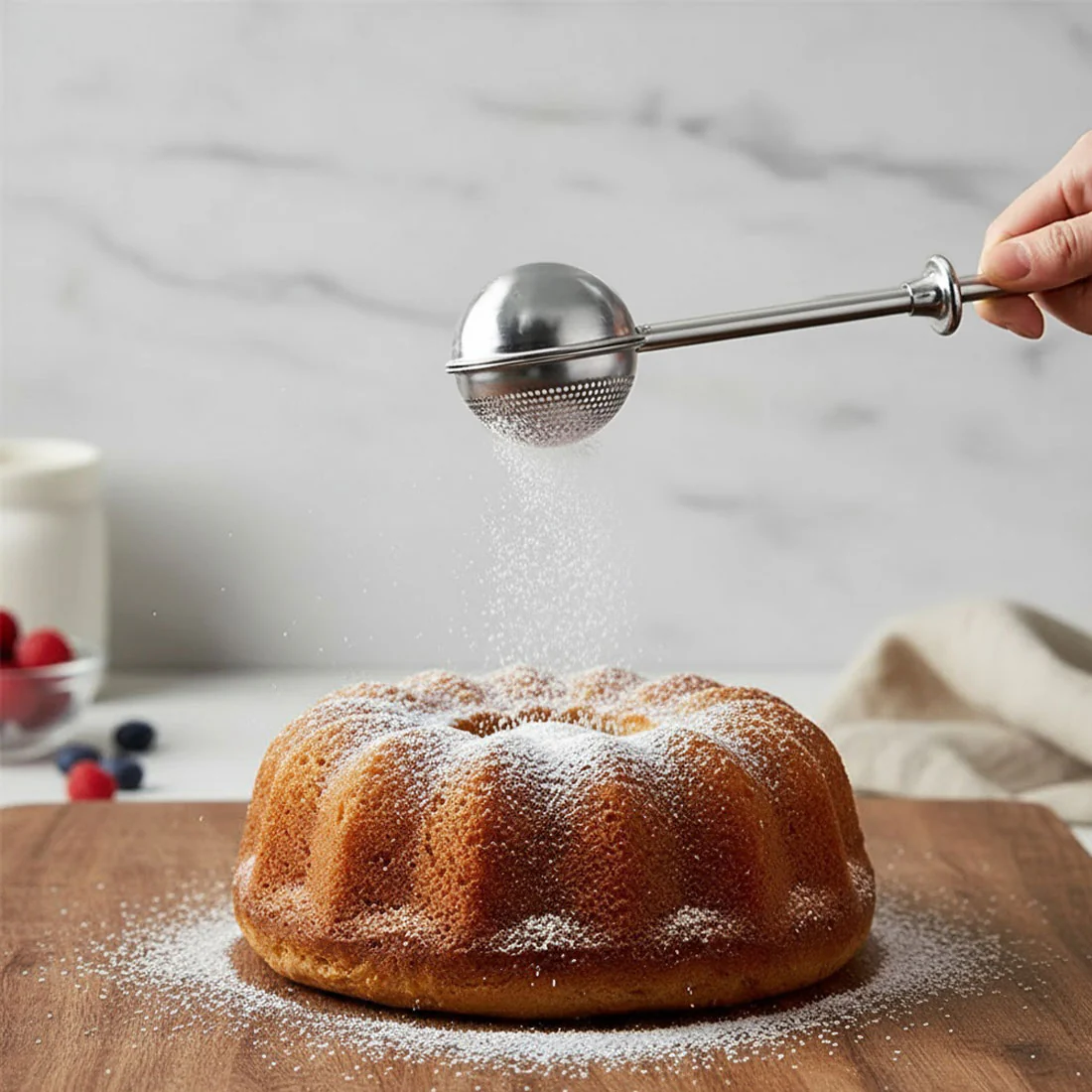 Baking Dusting Wand <br>for Sugar or Flour <br>Stainless Steel - Image 2