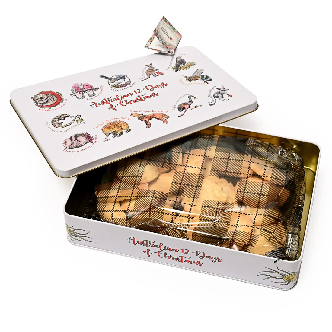 Banksia Red 12 Days Of Christmas Tin <br>Contains Butter Shortbread Fingers <br>Collectable Tin - Image 4