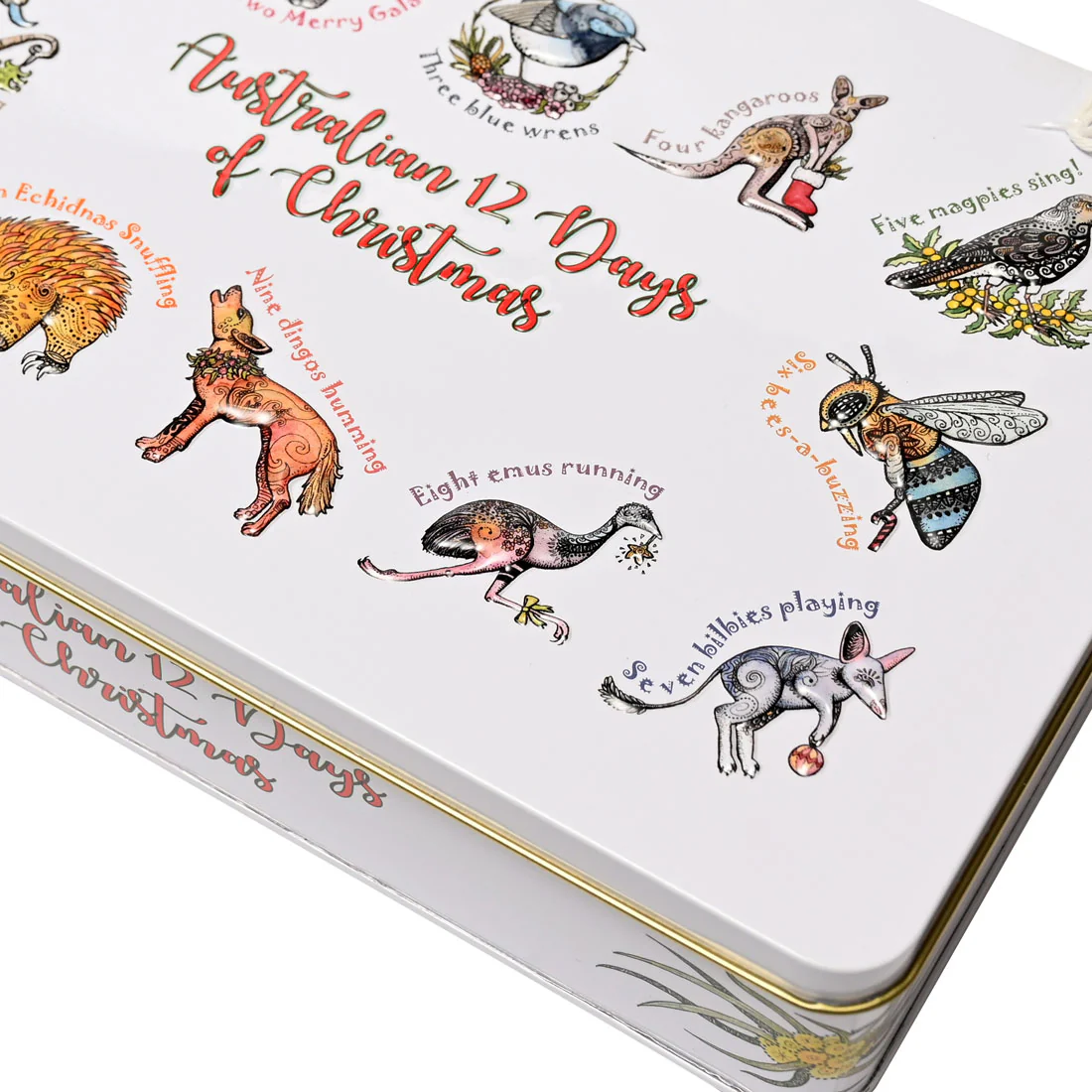Banksia Red 12 Days Of Christmas Tin <br>Contains Butter Shortbread Fingers <br>Collectable Tin - Image 6