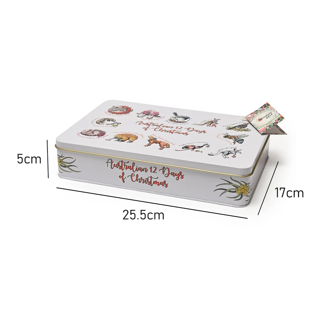 Banksia Red 12 Days Of Christmas Tin <br>Contains Butter Shortbread Fingers <br>Collectable Tin - Image 8