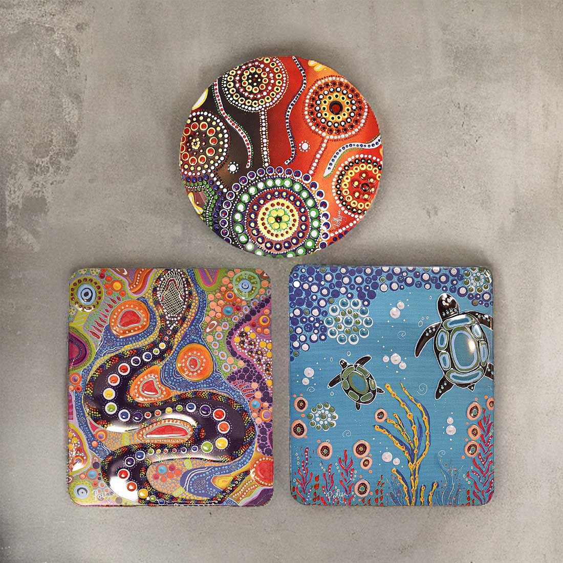 Banksia Red Aboriginal Art Unity Collectable Tin <br>Contains Australian Jersey Caramel Fudge <br>Design By Artist Polly Wilson - Image 4