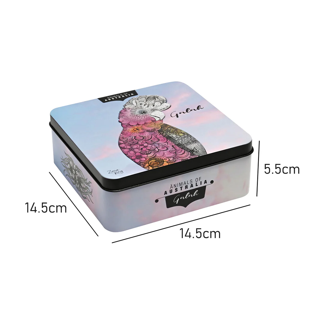Banksia Red Animals of Australia - Galah Tin <br>Contains Macadamia Butter Finger Biscuits <br>Collectable Tins - Image 4