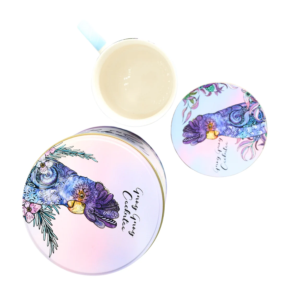 Banksia Red Animals of Australia <br>Gang Gang Cockatoo Mug & Coaster in Collectable Tin - Image 3
