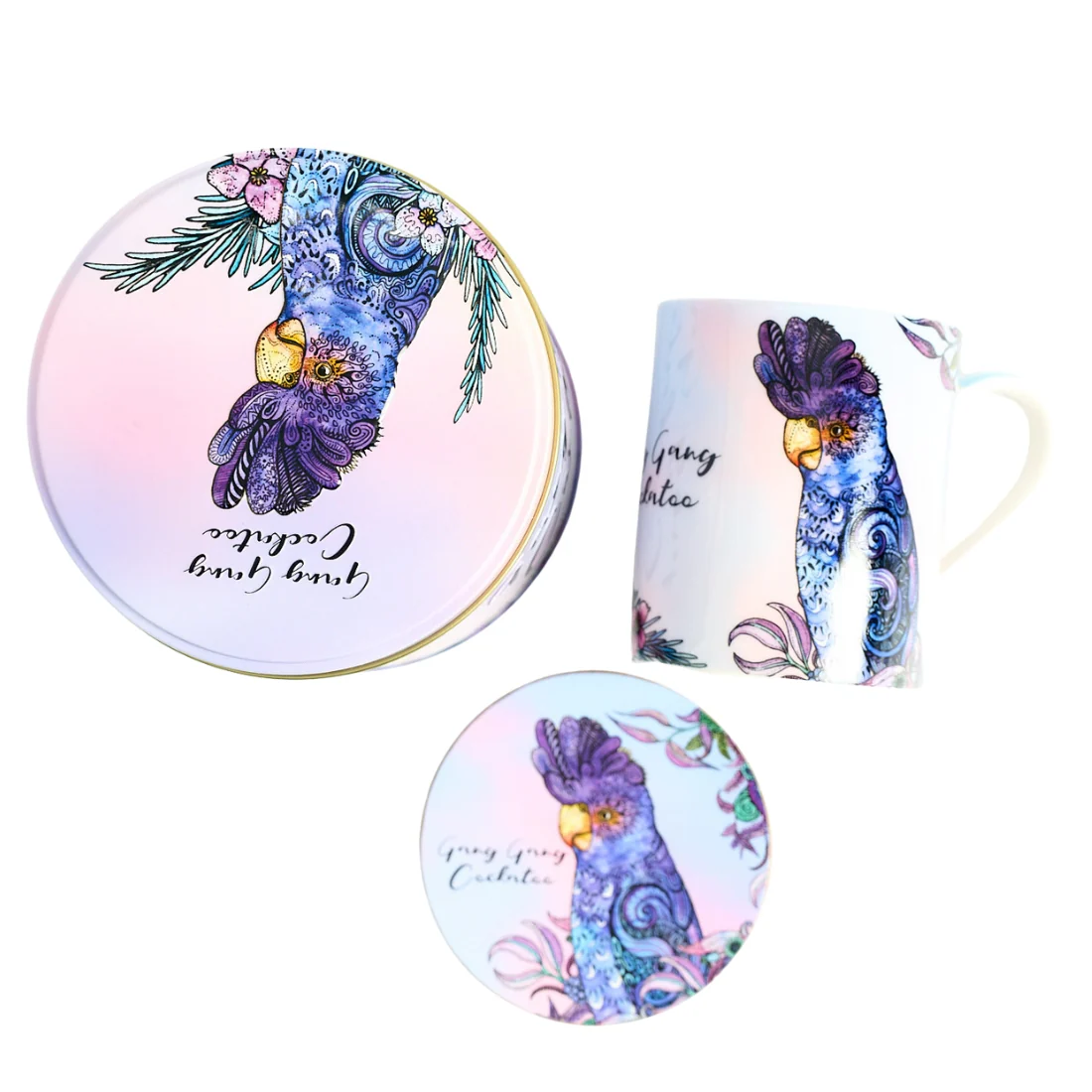 Banksia Red Animals of Australia <br>Gang Gang Cockatoo Mug & Coaster in Collectable Tin - Image 4