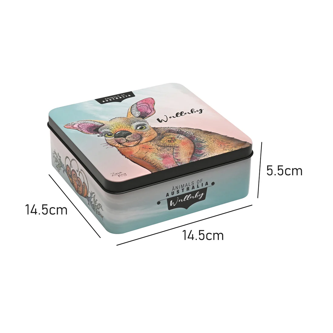 Banksia Red Animals of Australia - Wallaby Tin <br>Contains Lemon Myrtle Butter Finger Biscuits <br>Collectable Tins - Image 4