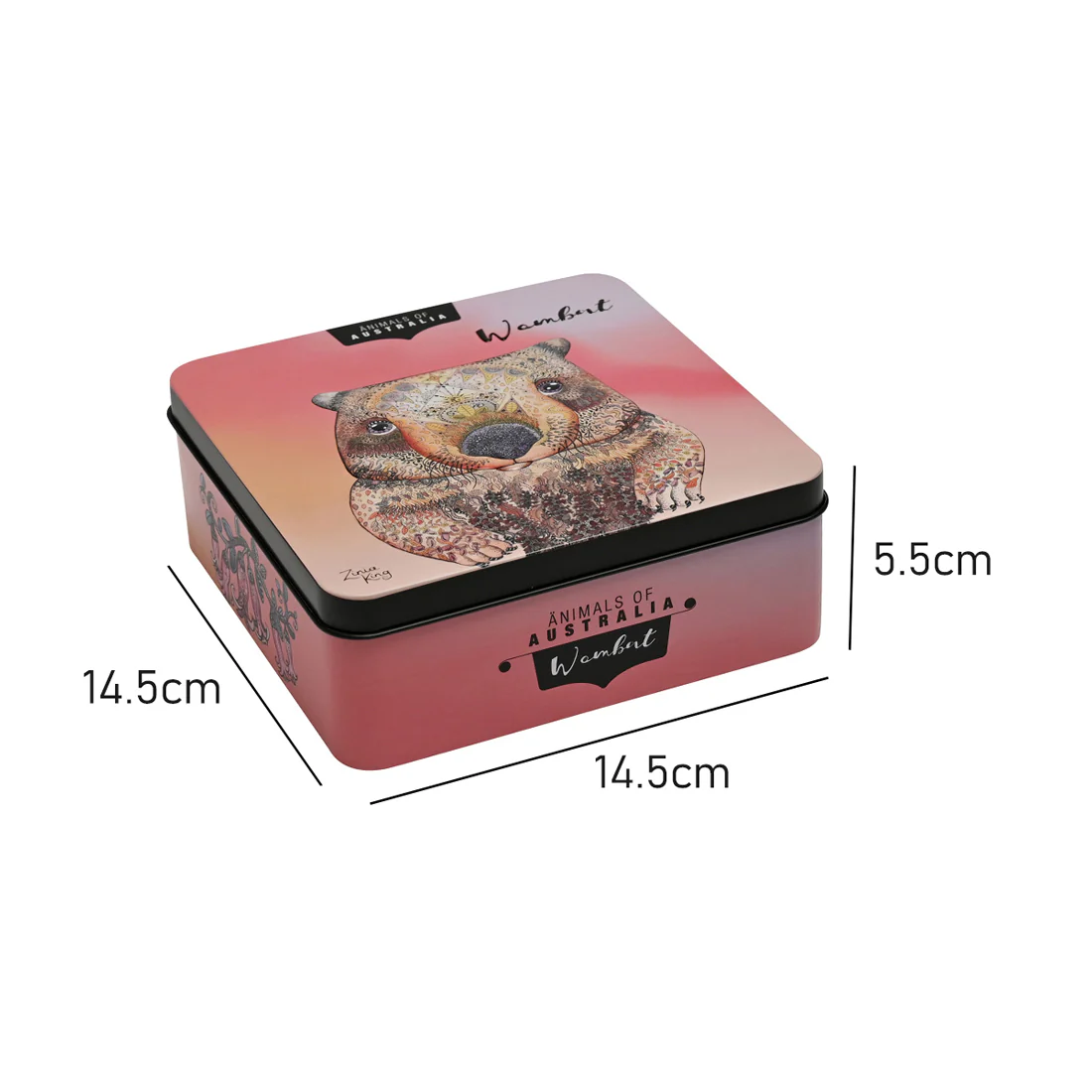 Banksia Red Animals of Australia - Wombat Tin <br>Contains Macadamia Butter Finger Biscuits <br>Collectable Tins - Image 5