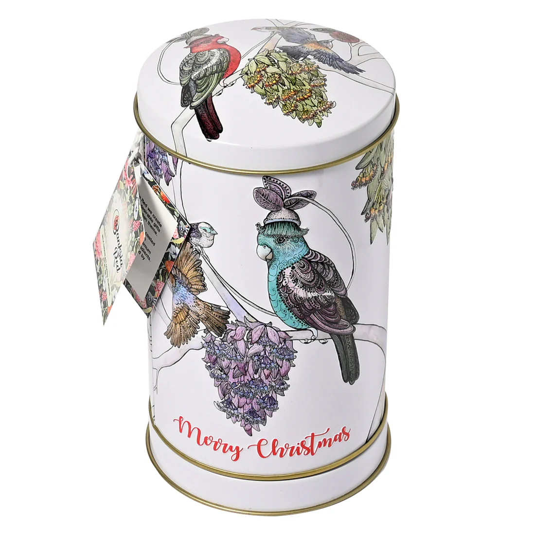 Banksia Red Christmas Musical Wind Up Tin <br>Contains Milk Chocolate Coated Almonds <br>Plays Music As It Spins - Image 3