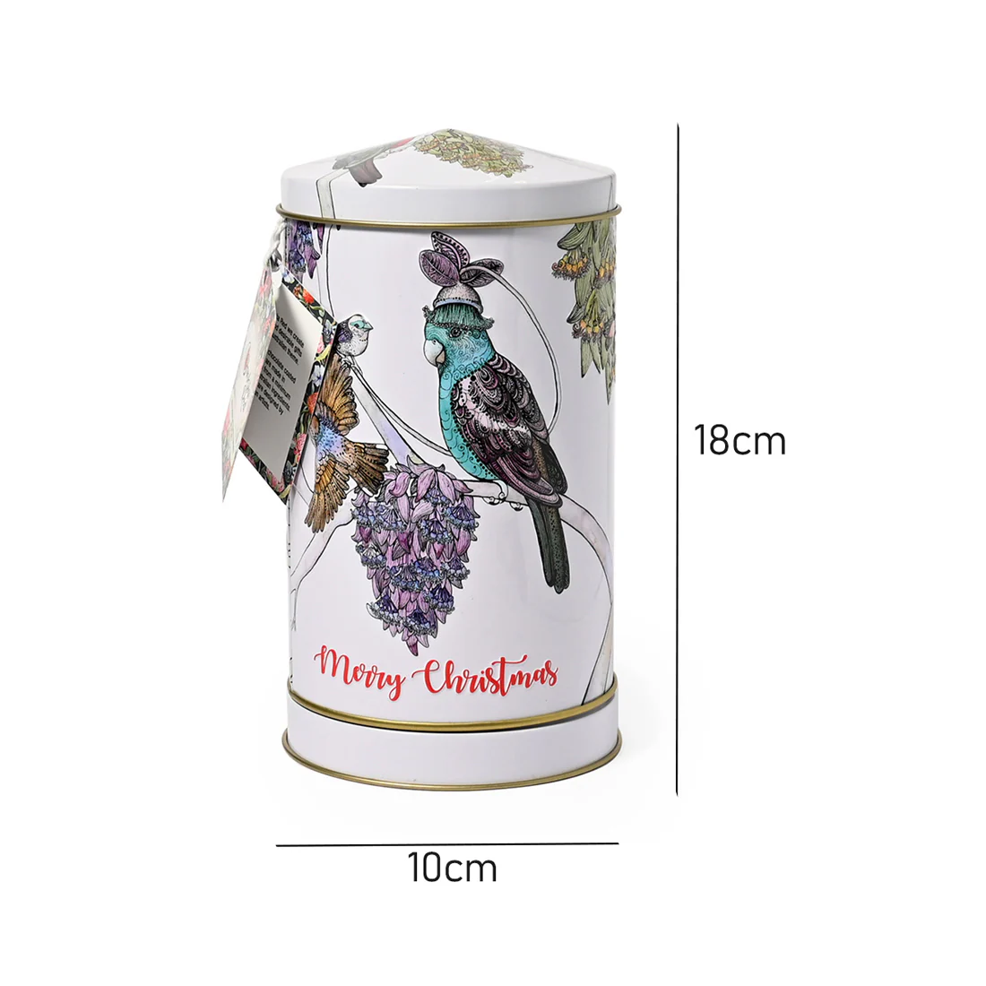 Banksia Red Christmas Musical Wind Up Tin <br>Contains Milk Chocolate Coated Almonds <br>Plays Music As It Spins - Image 5