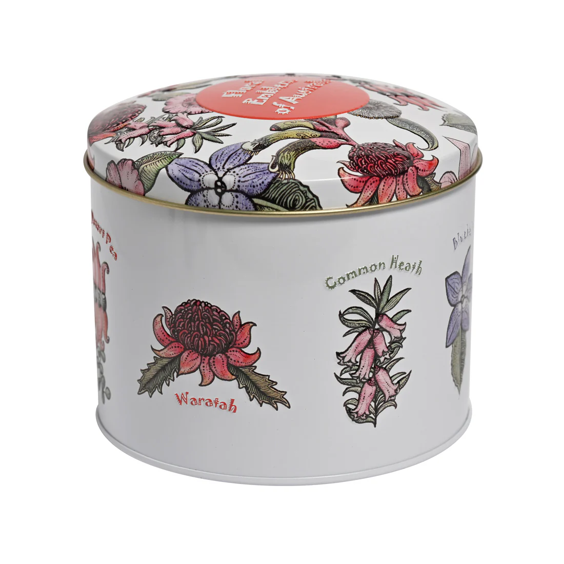 Banksia Red Floral Emblems Of Australia Tin <br>Contains Milk Chocolate, Fruit & Nut Mix <br>Collectable Tins - Image 3