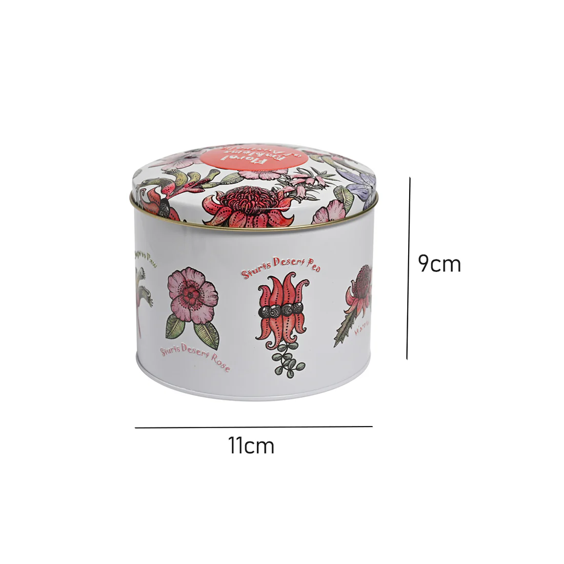 Banksia Red Floral Emblems Of Australia Tin <br>Contains Milk Chocolate, Fruit & Nut Mix <br>Collectable Tins - Image 5