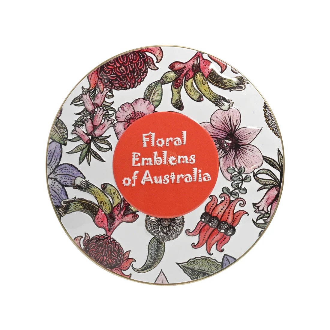 Banksia Red Floral Emblems Of Australia Tin <br>Contains Milk Chocolate, Fruit & Nut Mix <br>Collectable Tins - Image 6
