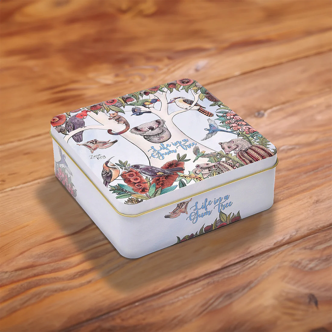Banksia Red Life In A Gum Tree Tin <br>Contains Australian Jersey Caramel Fudge <br>Collectable Tin - Image 3