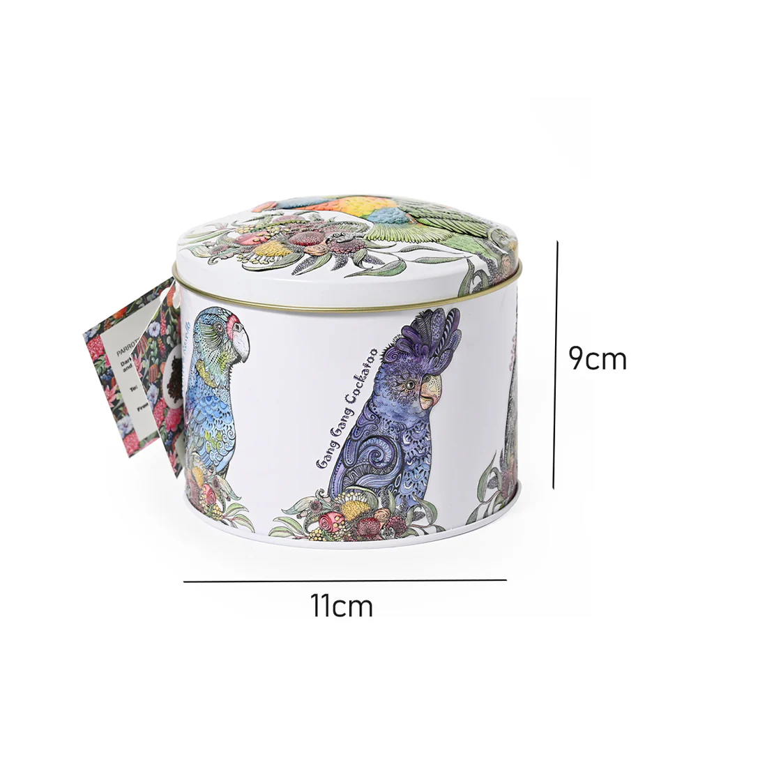 Banksia Red Parrots Of Australia Tin Contains <br>Dark Chocolate, Fruit & Nut Mix <br>Collectable Tins - Image 8