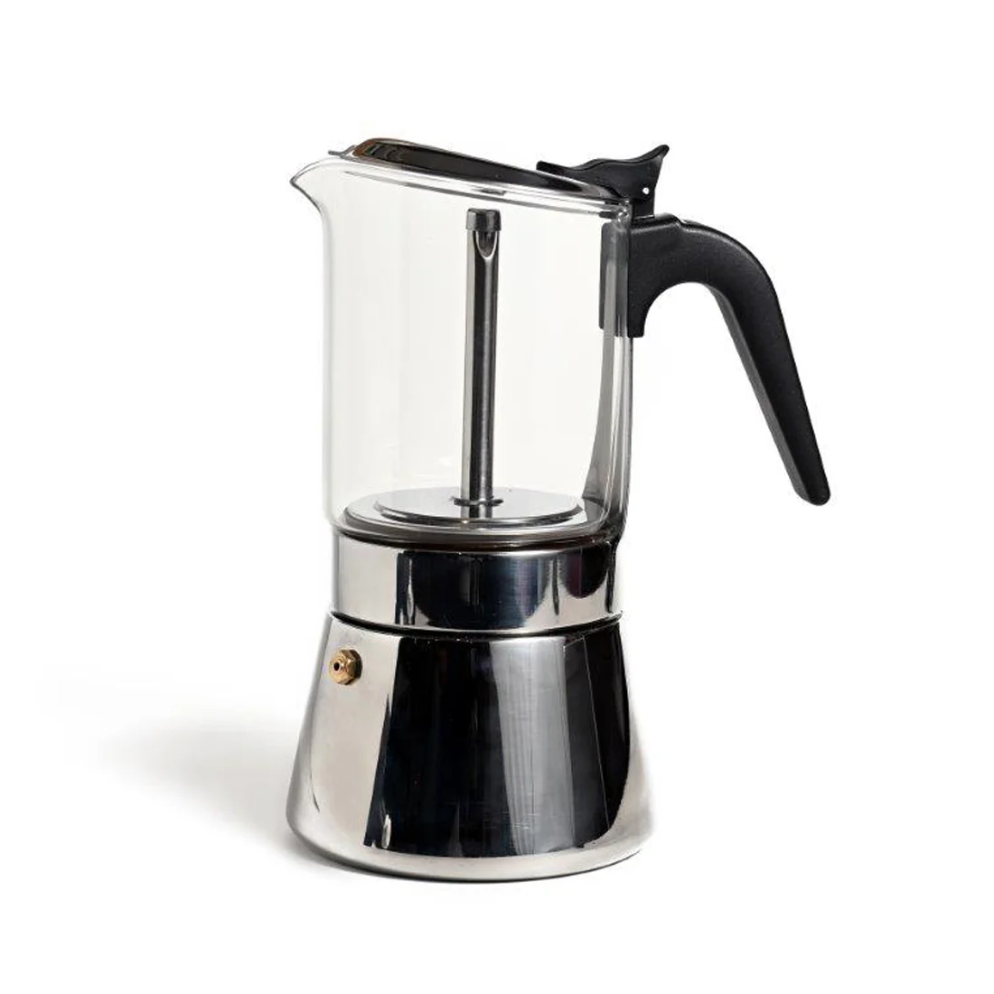 Borosilicate Glass Top Moka Coffee Maker <br>10 Espresso Cup <br>Induction Compatible