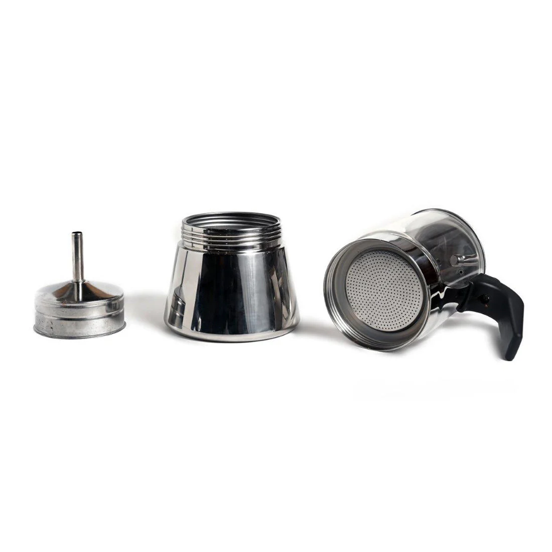 Borosilicate Glass Top Moka Coffee Maker <br>10 Espresso Cup <br>Induction Compatible - Image 3
