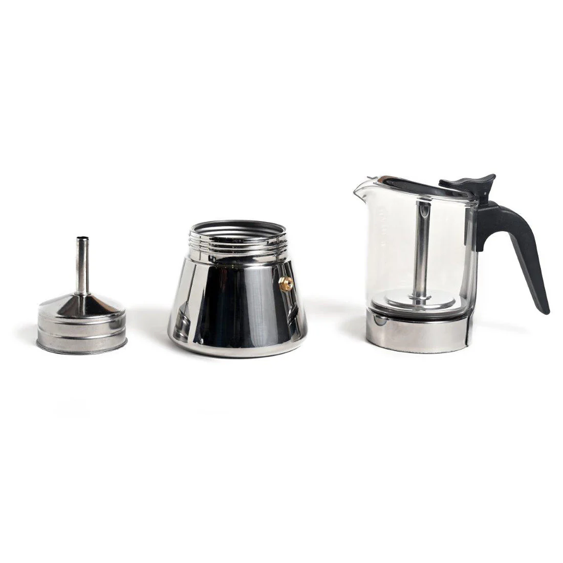 Borosilicate Glass Top Moka Coffee Maker <br>10 Espresso Cup <br>Induction Compatible - Image 4