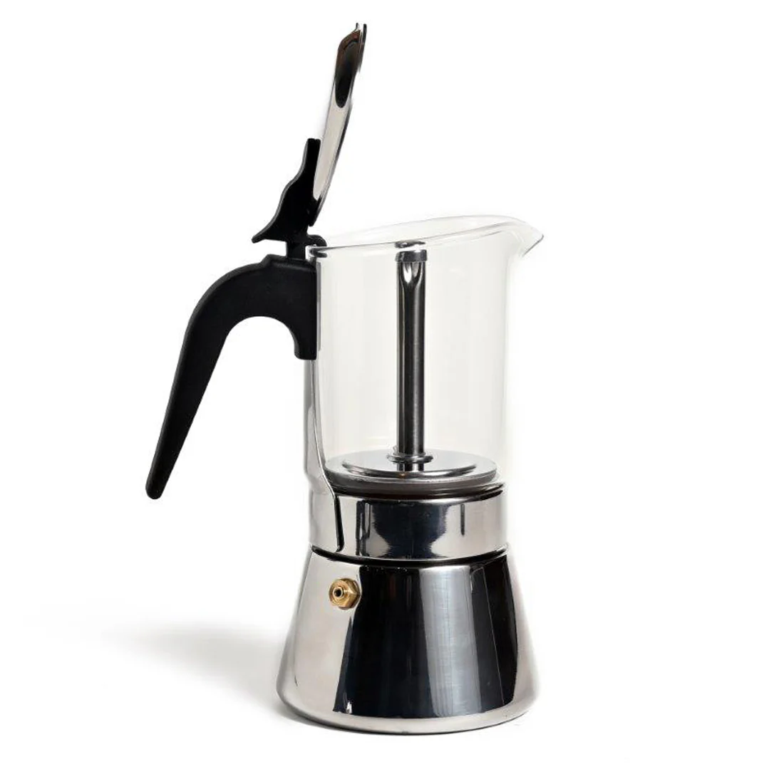 Borosilicate Glass Top Moka Coffee Maker <br>6 Espresso Cup <br>Induction Compatible - Image 2