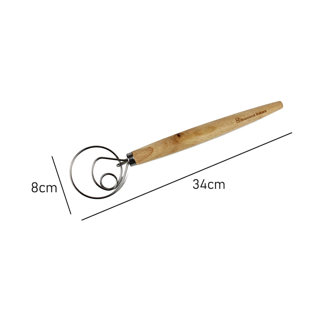 Brunswick Bakers Danish Whisk <br>Wooden Handle <br>Make the perfect Sourdough - Image 4