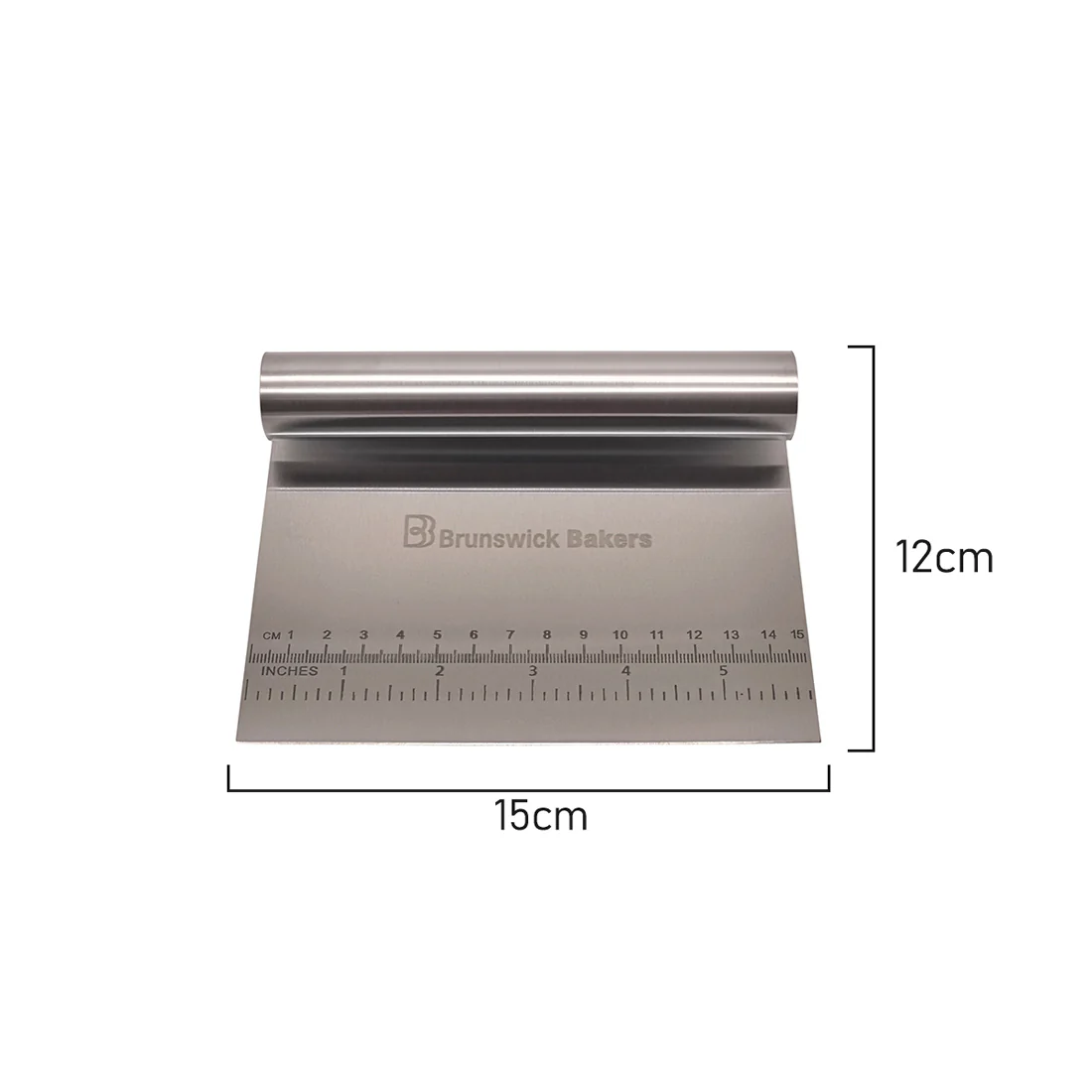 Brunswick Bakers Dough Scraper <br>Stainless Steel <br>Dimensions - 15 x 12cm - Image 4