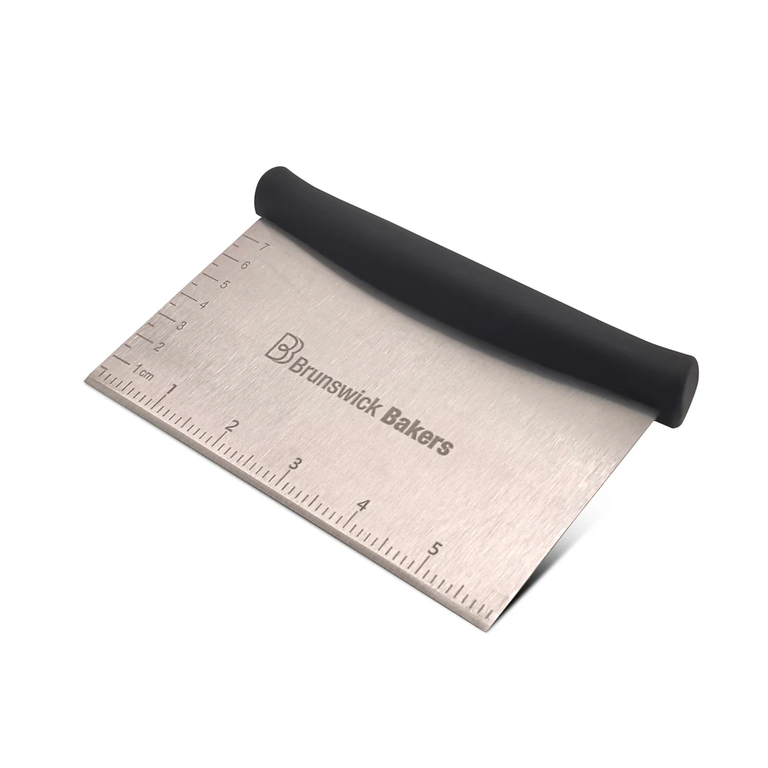 Brunswick Bakers Dough Scraper <br>Stainless Steel & Black Handle <br>Dimensions - 16 x 10cm