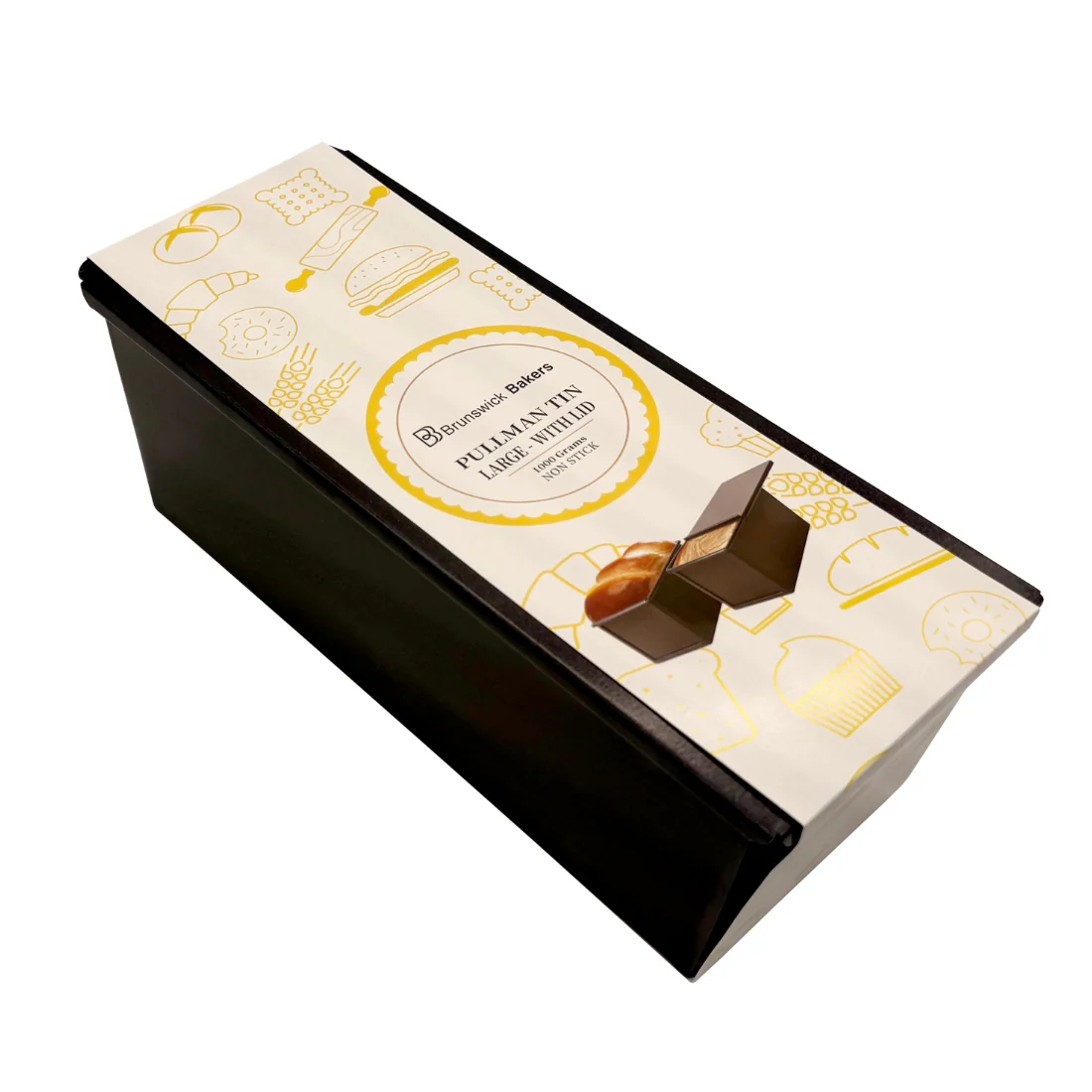 Brunswick Bakers Large Pullman Tin With Lid <br>Capacity 1000 grams <br>Dimensions - 32.7 x 12.1 x 12.1cm - Image 3
