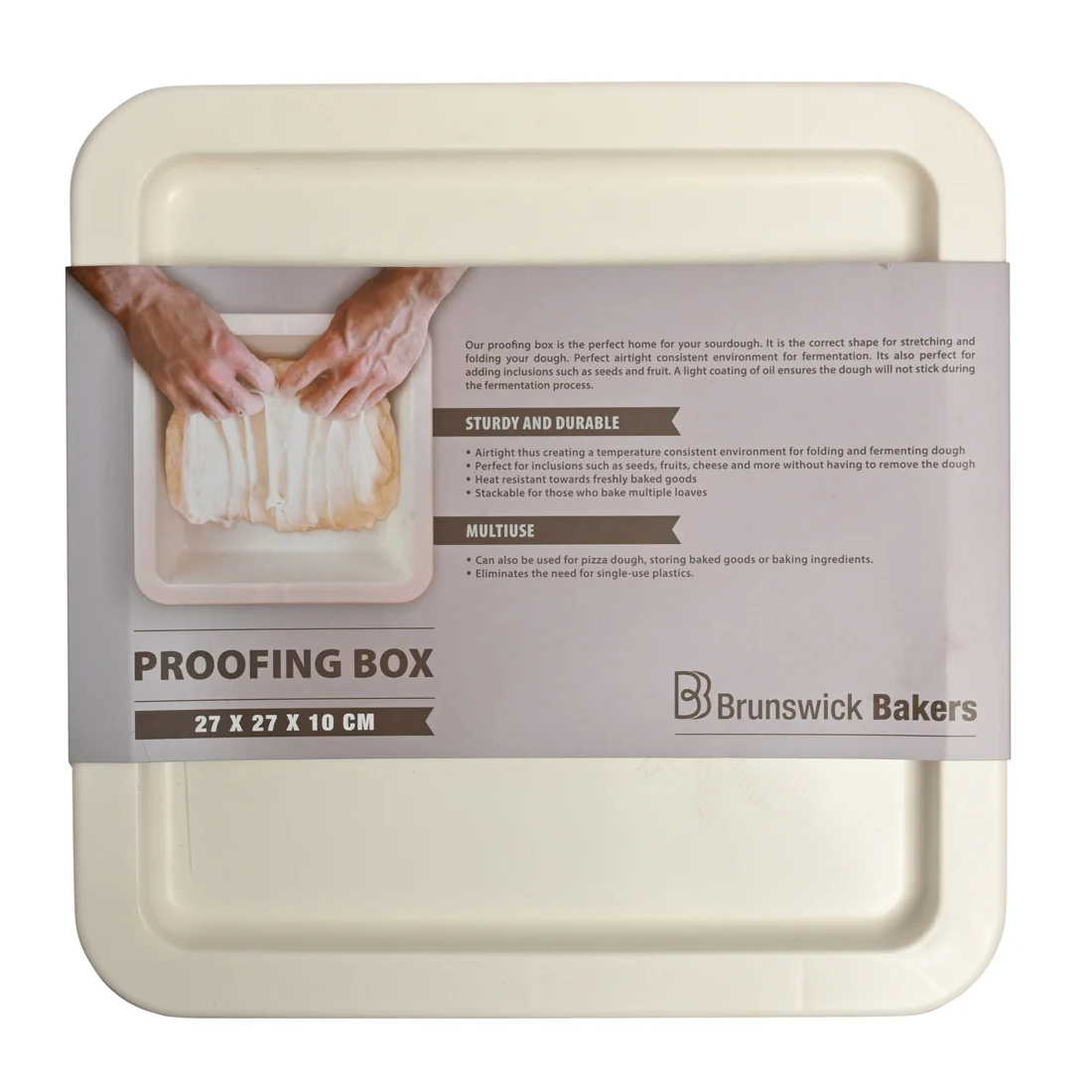 Brunswick Bakers Professional Proofing Box <br>Stackable, Airtight & Heat Resistant <br>31.5x31.5x12.5cm - Image 3