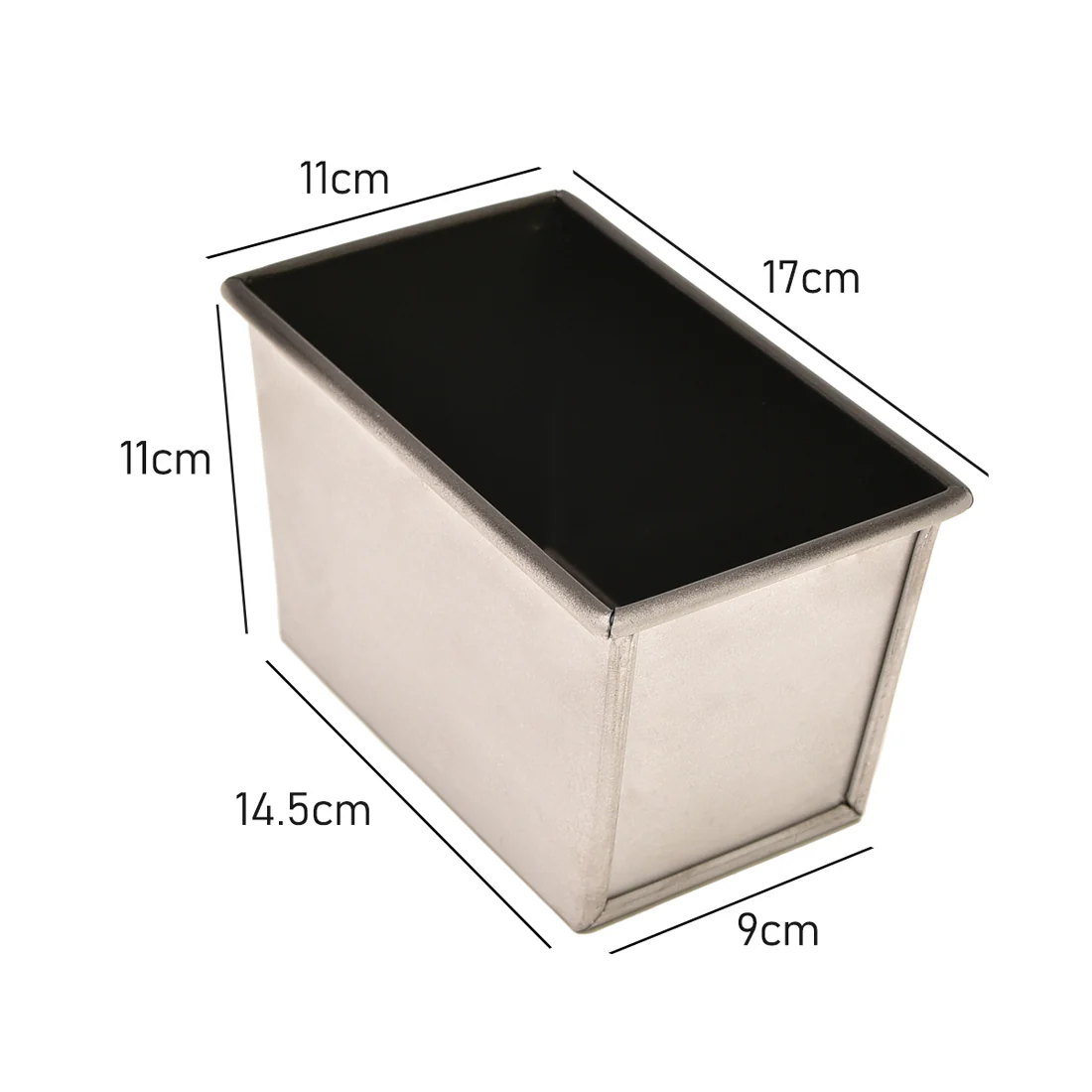 Brunswick Bakers Rectangular Bread Loaf Tin <br>Heavy Duty with folded edges <br>Dimensions - 17 x 10 x 11cm - Image 4