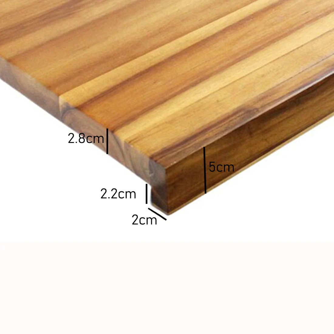 Brunswick Bakers Rectangular Reversible Bakers Board <br>Acacia Wood w/ Non- Slip Mat <br>Dimensions - 60 x 50cm - Image 5