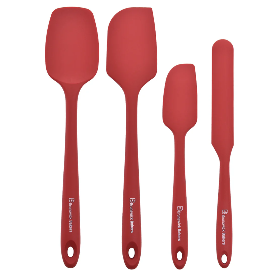 Brunswick Bakers Spatula Set of 4 <br>Red <br>Food Grade Silicone - Image 2