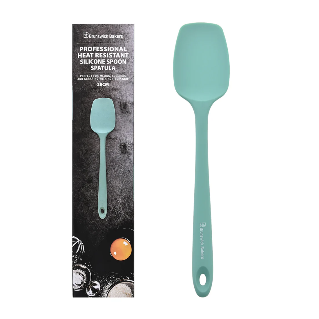 Brunswick Bakers Spoon Spatula 28cm <br>Cyan <br>Food Grade Silicone