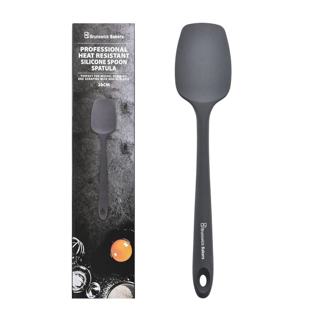 Brunswick Bakers Spoon Spatula 28cm <br>Grey <br>Food Grade Silicone