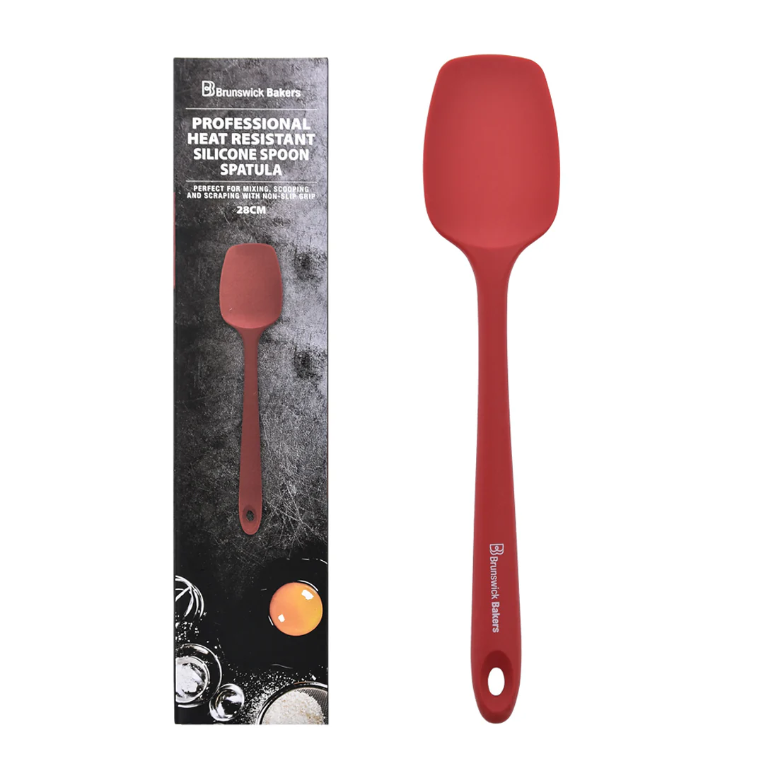 Brunswick Bakers Spoon Spatula 28cm <br>Red <br>Food Grade Silicone
