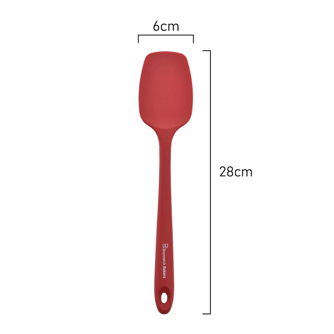 Brunswick Bakers Spoon Spatula 28cm <br>Red <br>Food Grade Silicone - Image 4