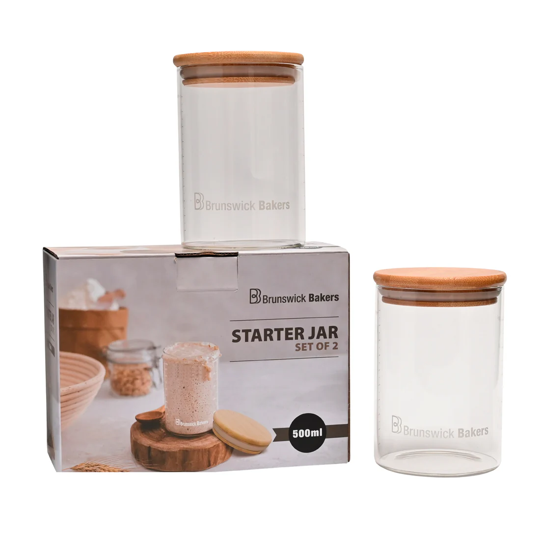Brunswick Bakers Starter Jar <br>Set of 2 <br>500ml