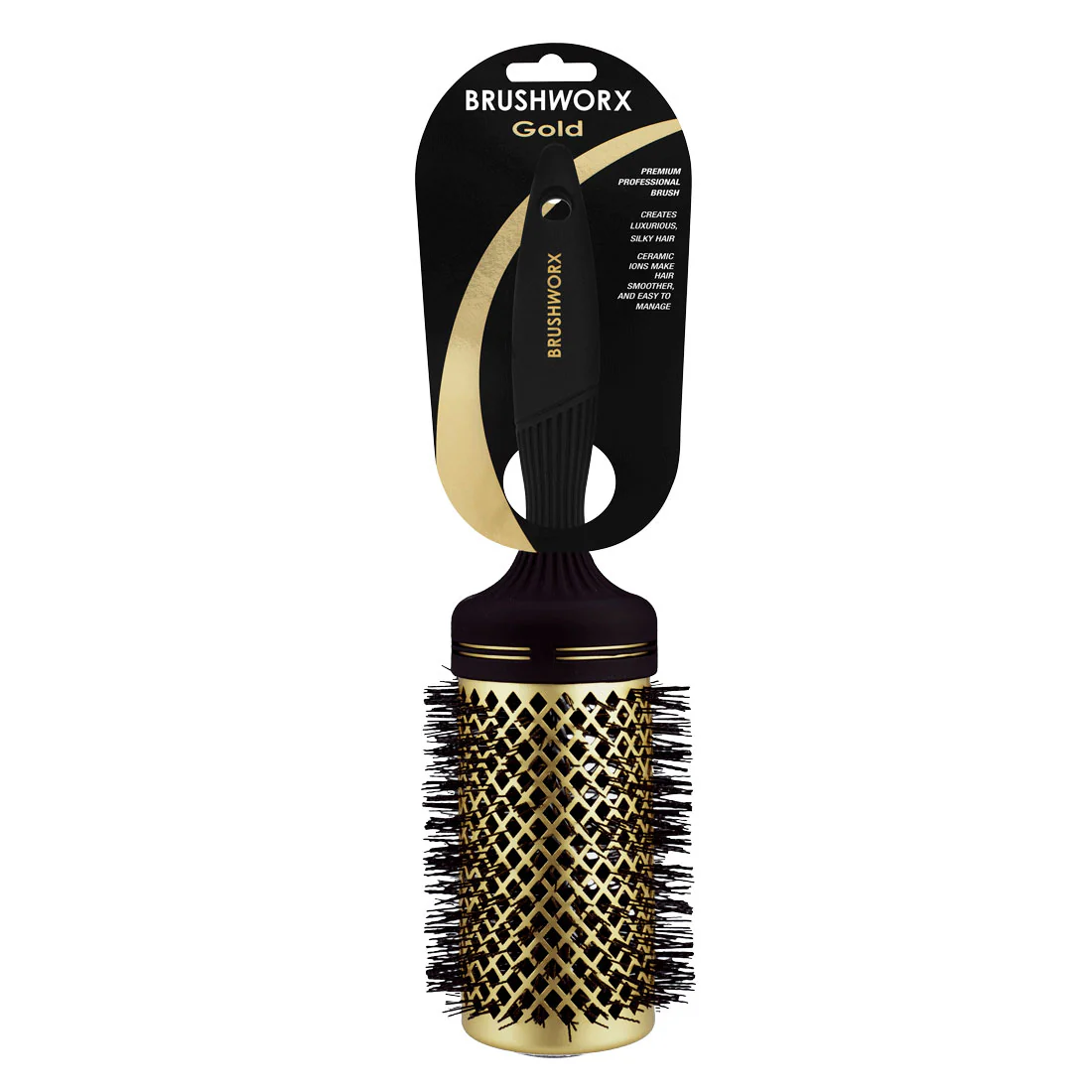 Brushworx Gold Series <br>Hot Tube Hair Brush X-Large <br>70mm - Image 4