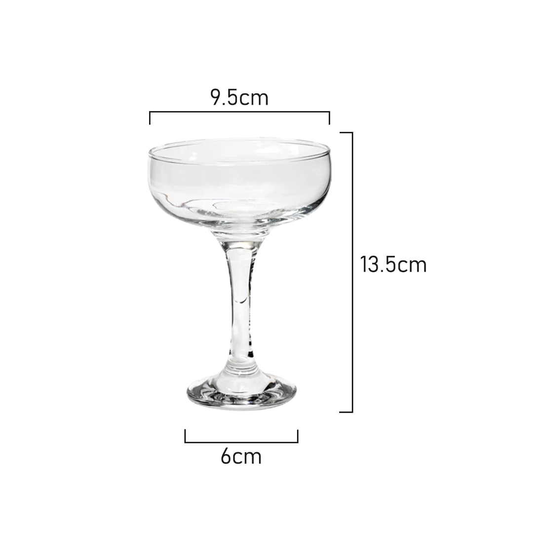 Classica Art Craft Belize Cocktail Coupe Glass <br>Set Of 6 <br>235ml - Image 3