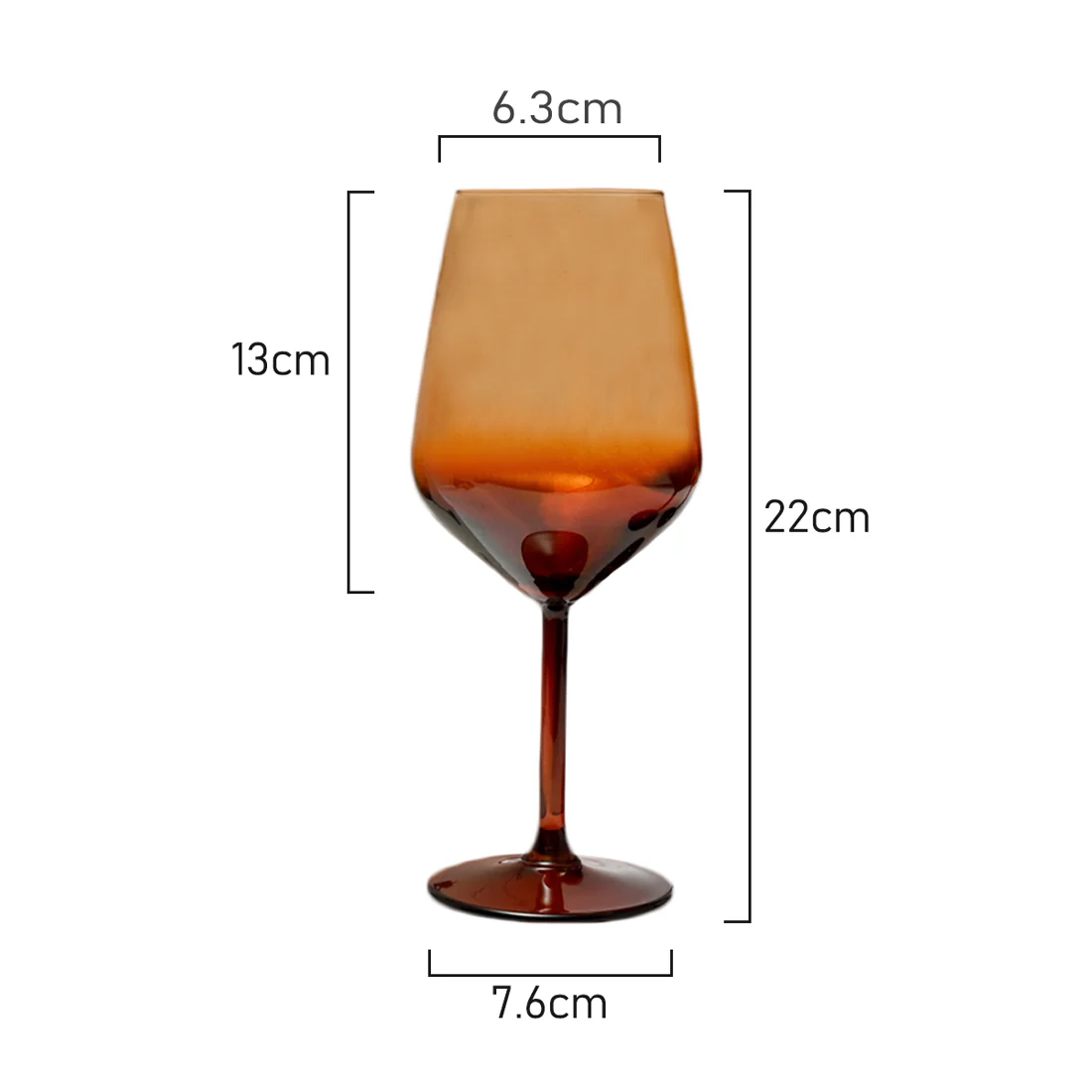 Classica Art Craft Iconic Red Wine Glass Set Of 4 <br>Amber <br>490ml - Image 4