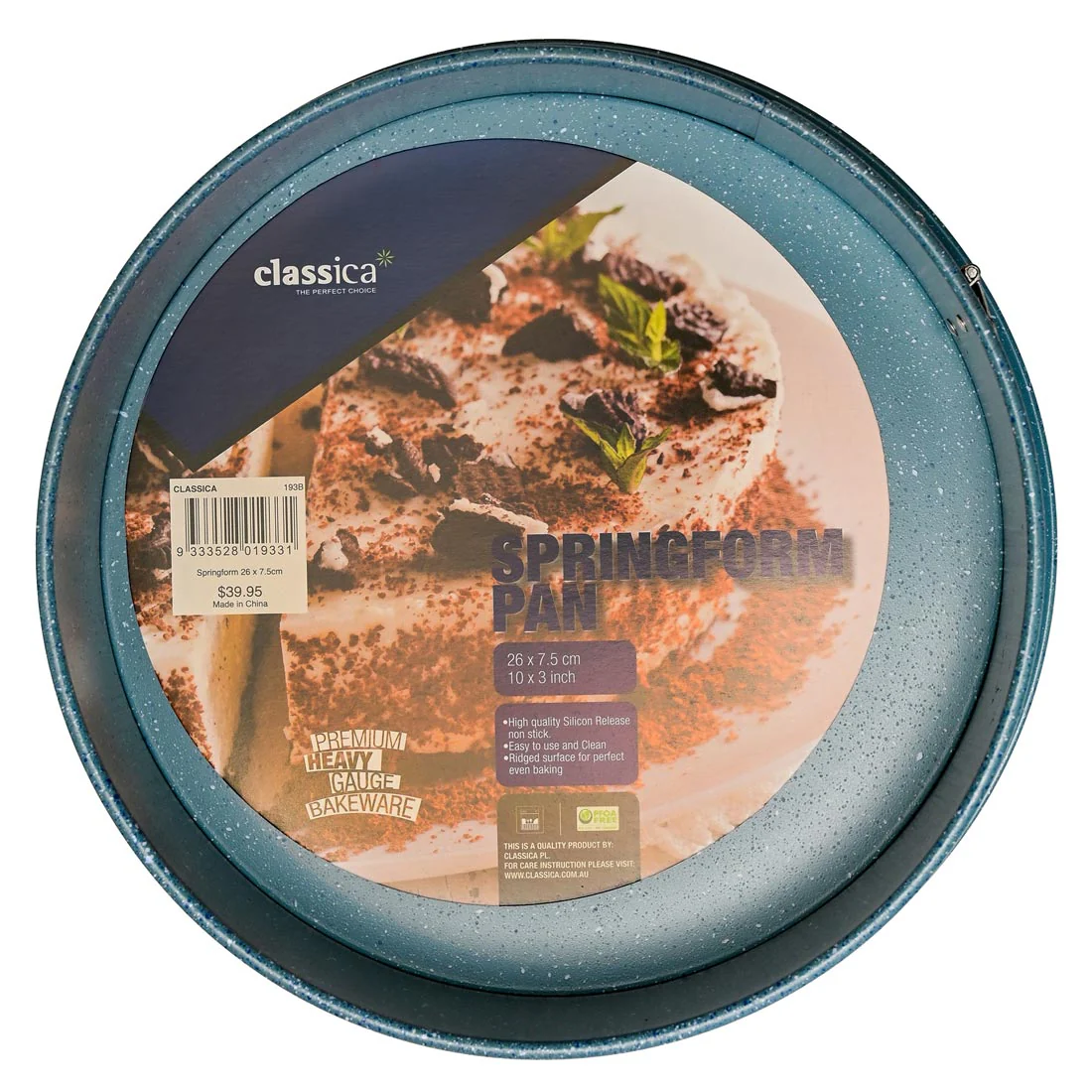 Classica Blue Series Large Round Springform Pan <br>High Quality Silicone Release <br>26 x 26 x 7.5cm*
