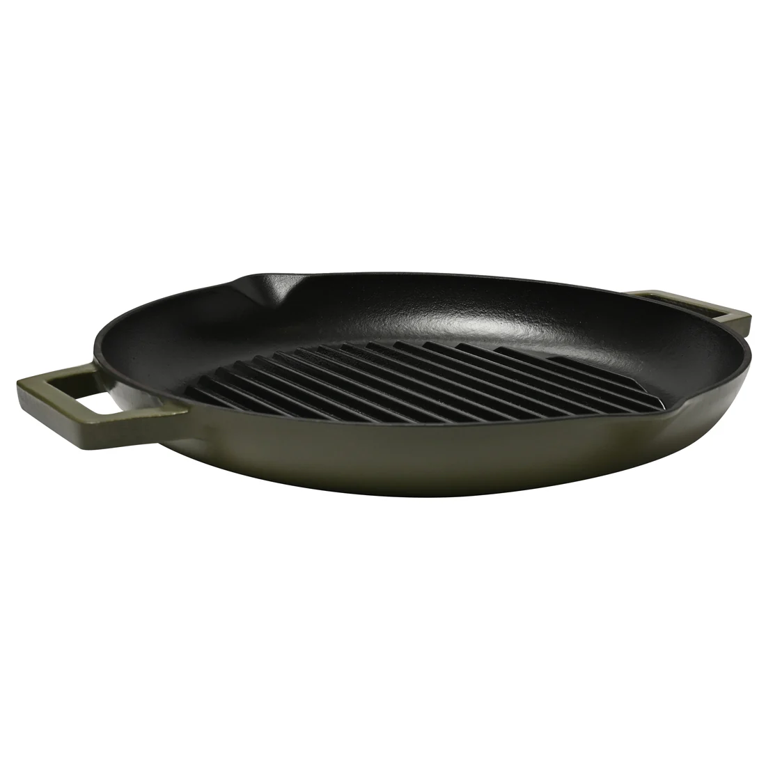 Classica Cast Iron Grill Pan <br>Olive Green <br>31cm - Image 3